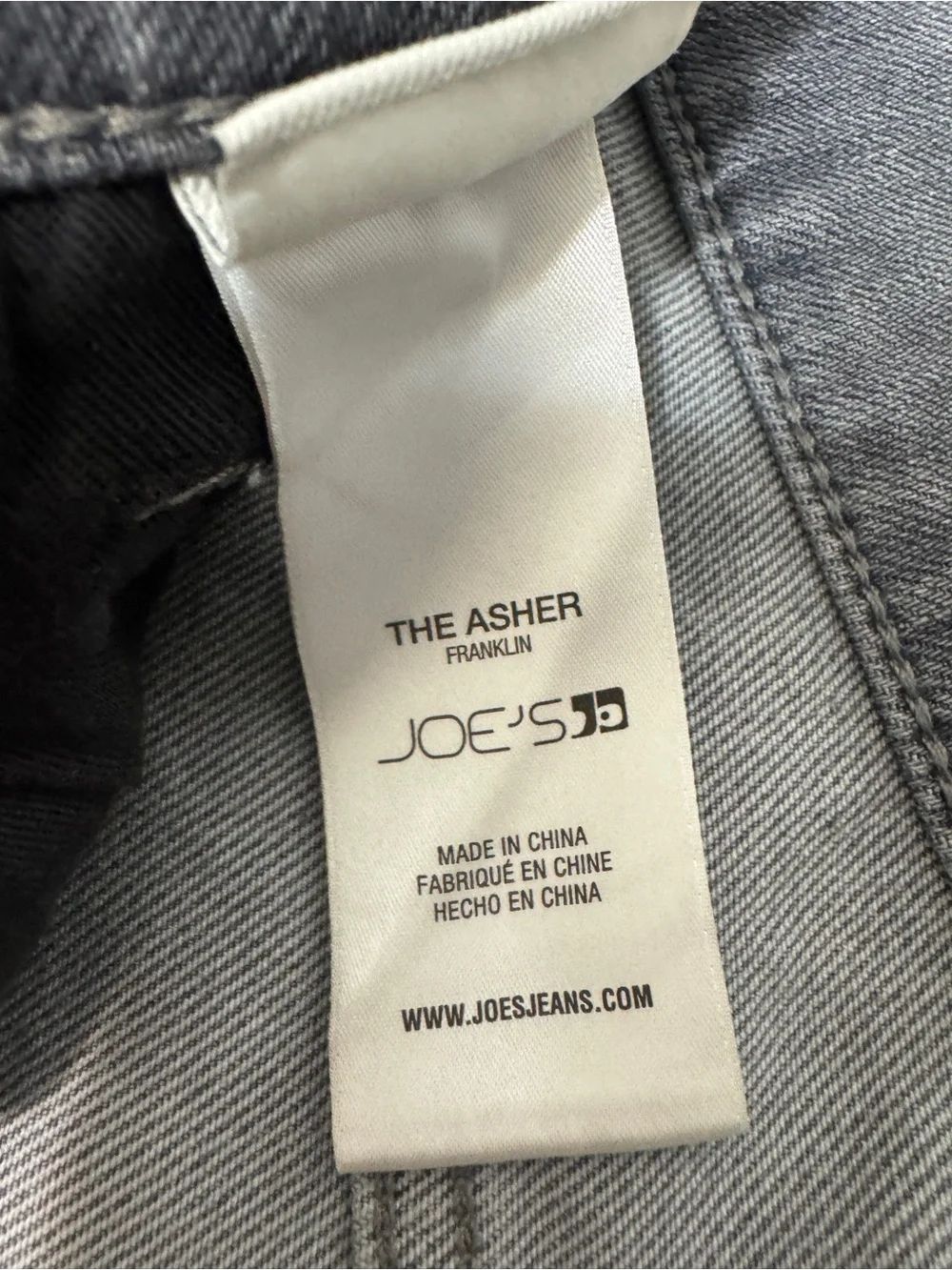 Joe’s The Asher. gray/blue slim stretch 5 pocket denim. Sz  31. A+ Condition!